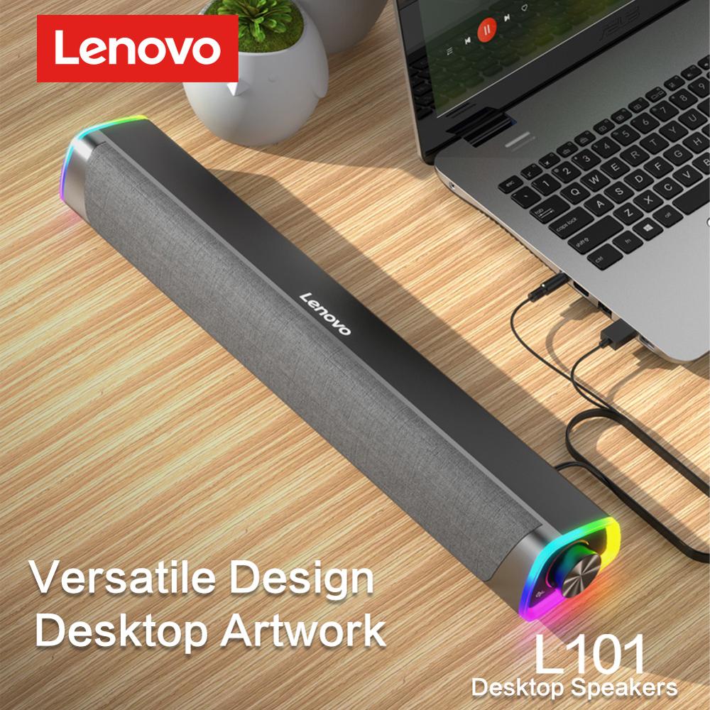Lenovo L101 Desktop Speaker Stereo Muziek Surround Subwoofer Speaker Voor Macbook Laptop Notebook Pc Speler Bedraad Luidspreker
