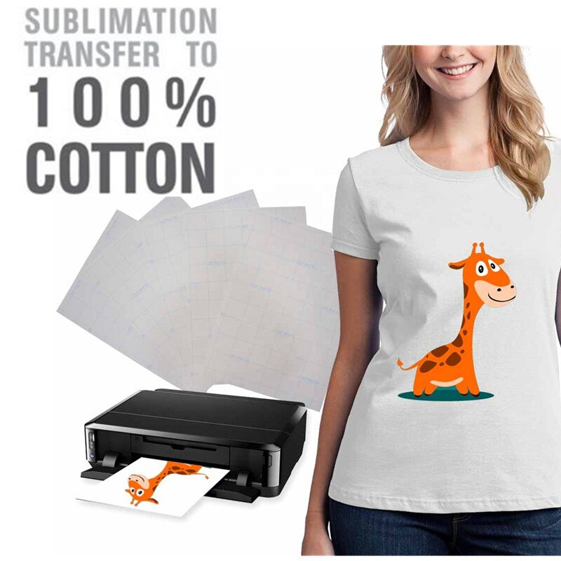 Newest A4 T-shirt Transfer Paper Inkjet Printing Photo Paper For Light Color 100% Cotton Fabric