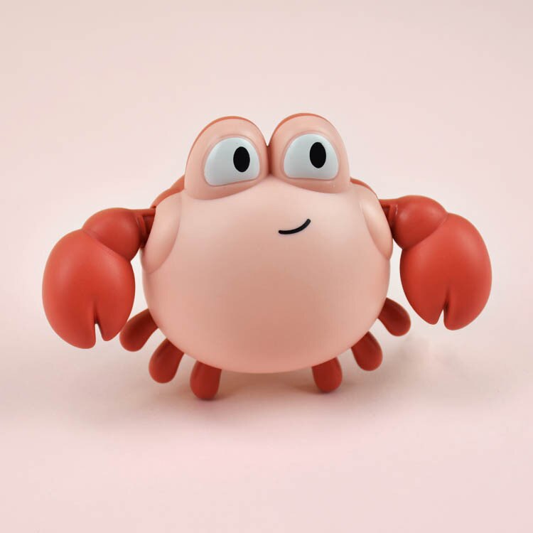 1Pcs Bath Toys Cute Crab Baby Shower Baby Wind Up Swim Play Toy Swimming Pool Accessories Baby Play Beach Water Toys: Pink