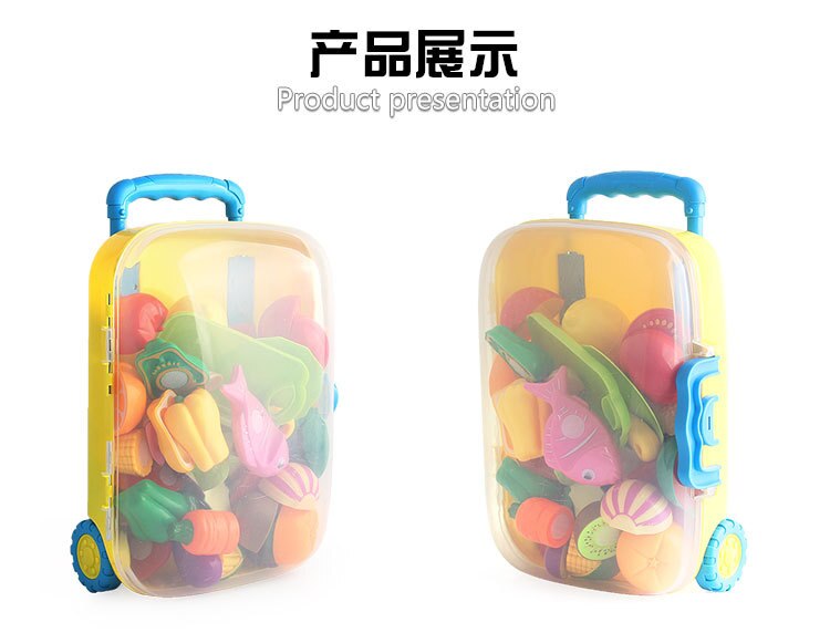 Diy Pretend Play Speelgoed Simulatie Keuken Voedsel Groente Fruit Set Koken Snijden Educatief Speelgoed Voor Kinderen: Default Title