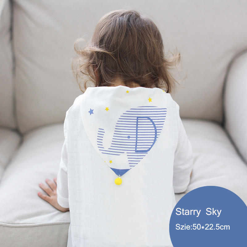 Balleenshiny Baby Schweiß Handtuch Infant Weiche Zurück Trockenen Wischen Musselin Baumwolle Baby Zurück Gaze Absorbieren 100% Baumwolle 5 Schichten für 0-6years: T3