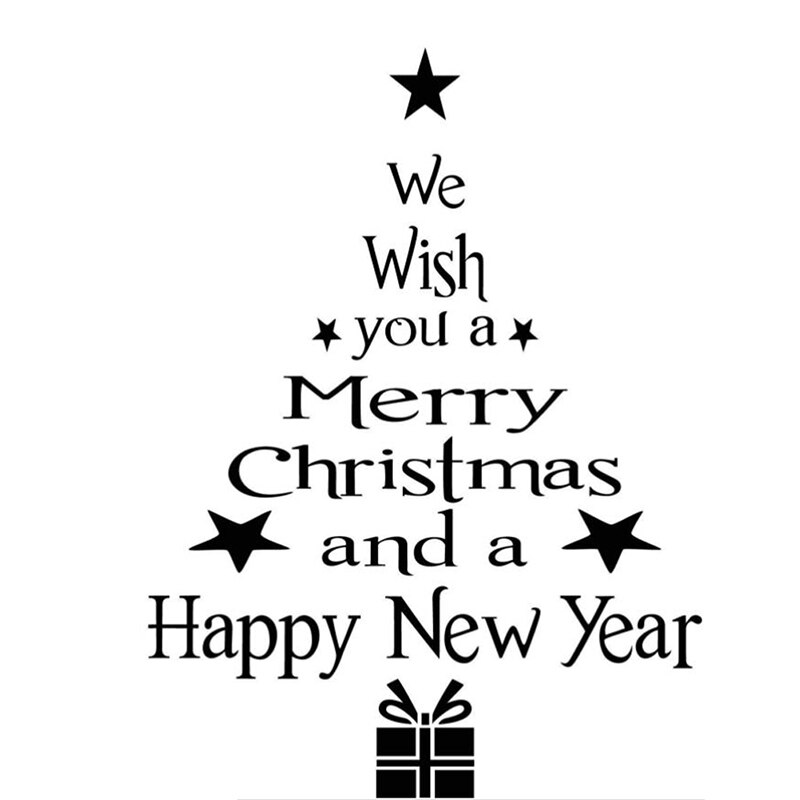 Removable Wallpaper Merry Christmas Tree Wall Stickers For Walls In Rolls Art Vinyl Decal Home Window Decor