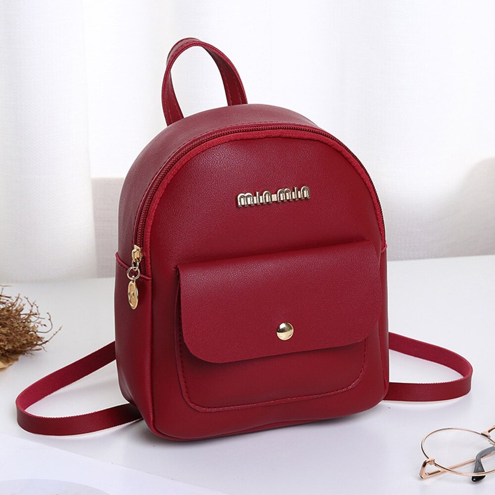 Mini Backpack Women Crossbody Bag For Teenage Girl Plaid Women Shoulder Phone Purse Korean Style Trendy Female Bagpack: Style B-red