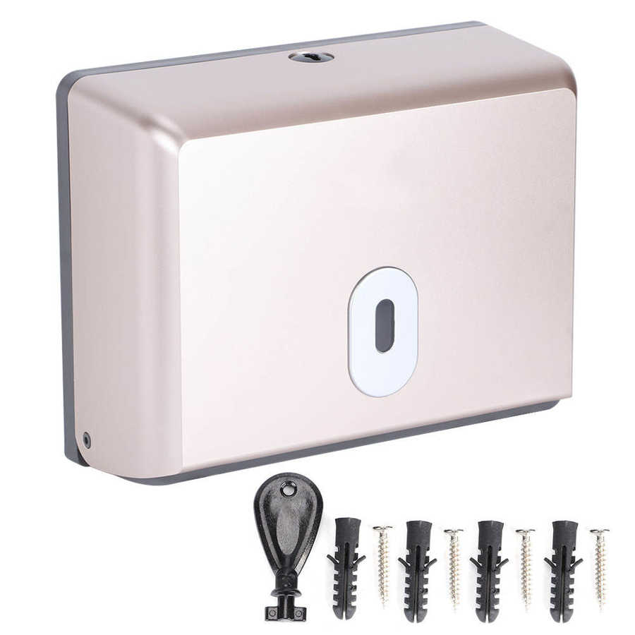 Smart Sensor Touchless Dispensador hand wash dispenser Champaign Gold Wall Mounted Tissue Dispenser Paper Towel Box