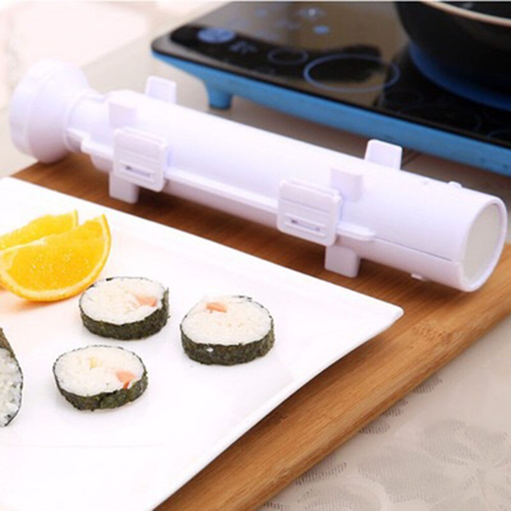 Sushi Maker Kit Set Sushi Roller Rice Mold Plastic Bazooka Meat Vegetable Rolling DIY Kitchen Tools Kitchen Gadgets