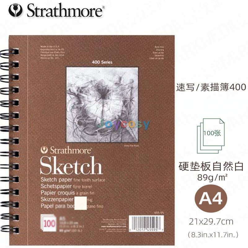 Strathmore Sketch Paper Pad, Drawing Paper Pad, 400 Series 300 Series, Versatile Ideal for Pencil, Charcoal, Crayon and Markers: 455-94