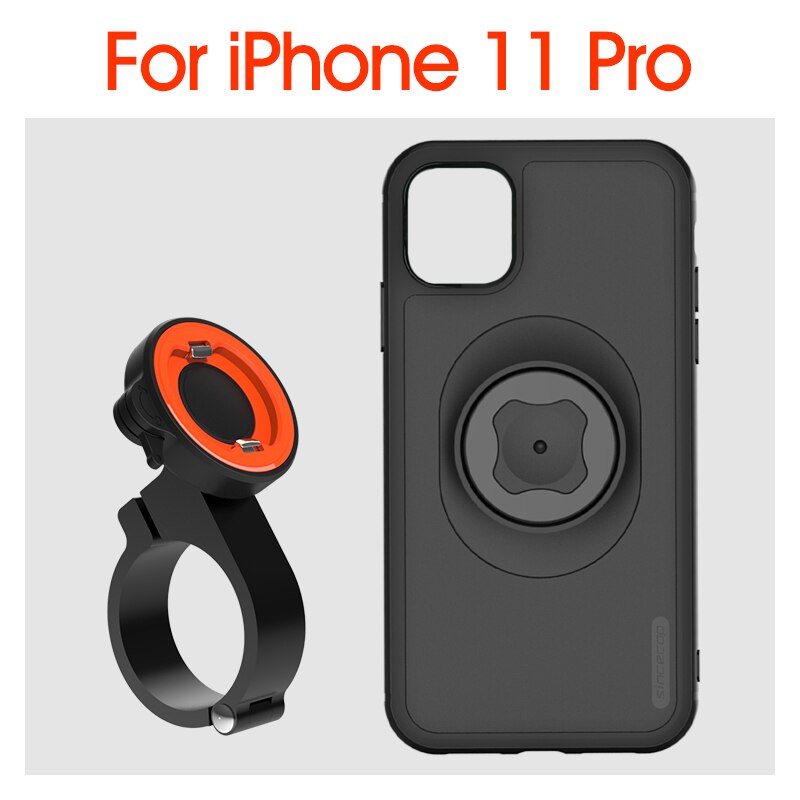 Neue Fahrrad Telefon Halter mit Schnell Montieren Fall für iphone 11 pro XsMax 8 Plus 7 Bike Mount Schwarz PC matte Stoßfest telefon fall: For iPhone 11Pro