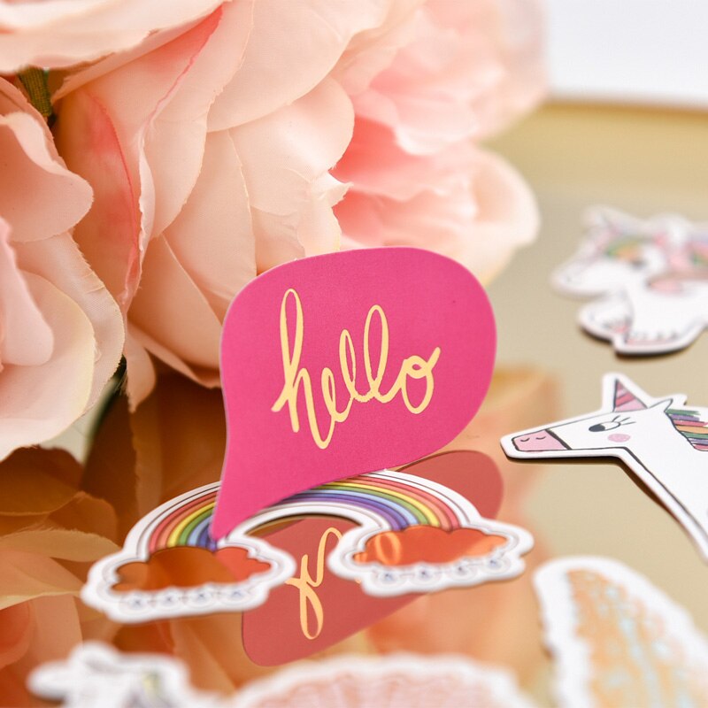 KSCRAFT 45pcs Cute Unicorn Stickers for Scrapbooking Happy Planner/Card Making/Journaling Project