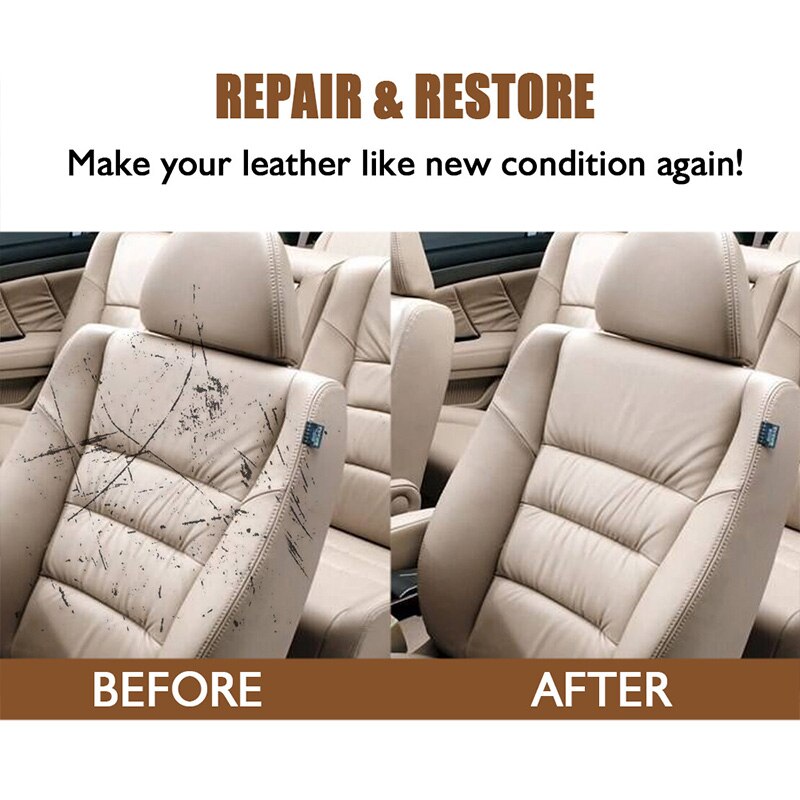 Car Care Kit Liquid Leather Skin Refurbish Repair Tool Auto Seat Sofa Coats Holes Scratch Cracks Restoration for Shoe for Car