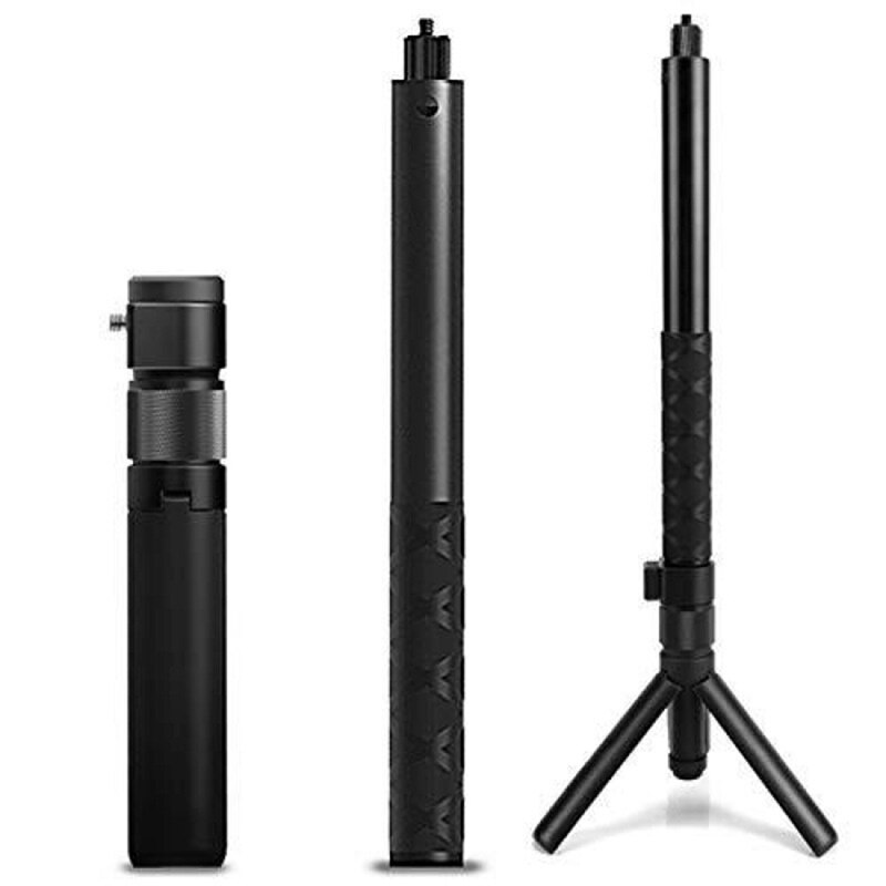 Unsichtbarer selfie-stick als handstativ für insta 360, one x, one r plus, evo und bullet time.