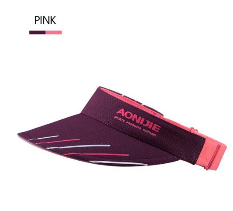 AONIJIE-Sombrero parasol para exteriores, viseras de maratón ligeras, sombrero para correr, sombrero para sol UV para escalada, Camping, senderismo, hombre y mujer: Pink