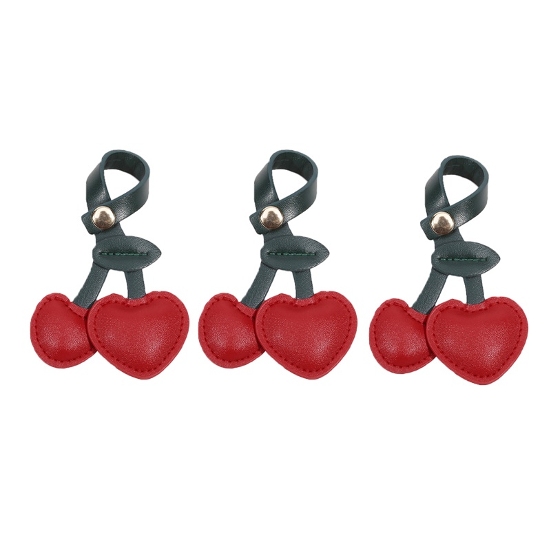 Bag Ornament Cute Peach Heart Cherry Fruit Cherry Car Key Chains Red Pink Love Versatile Bag Pendant Key Chains For Women: SKY BLUE