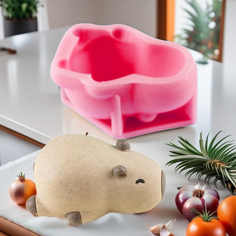 Søt capribara silikonform tegneseriedyr melkegelépudding silikonform hjem kjøkken baketilbehør fest restaurant