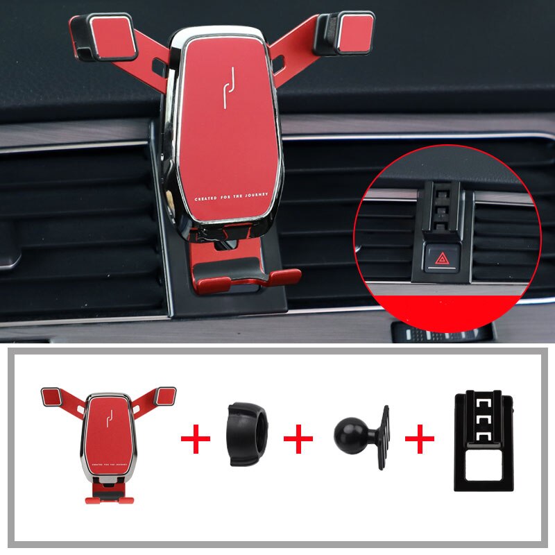 Car phone holder for Volkswagen Golf 7 / 7.5 / Golf MK7 MK7.5 interior modification parts phone stand: red