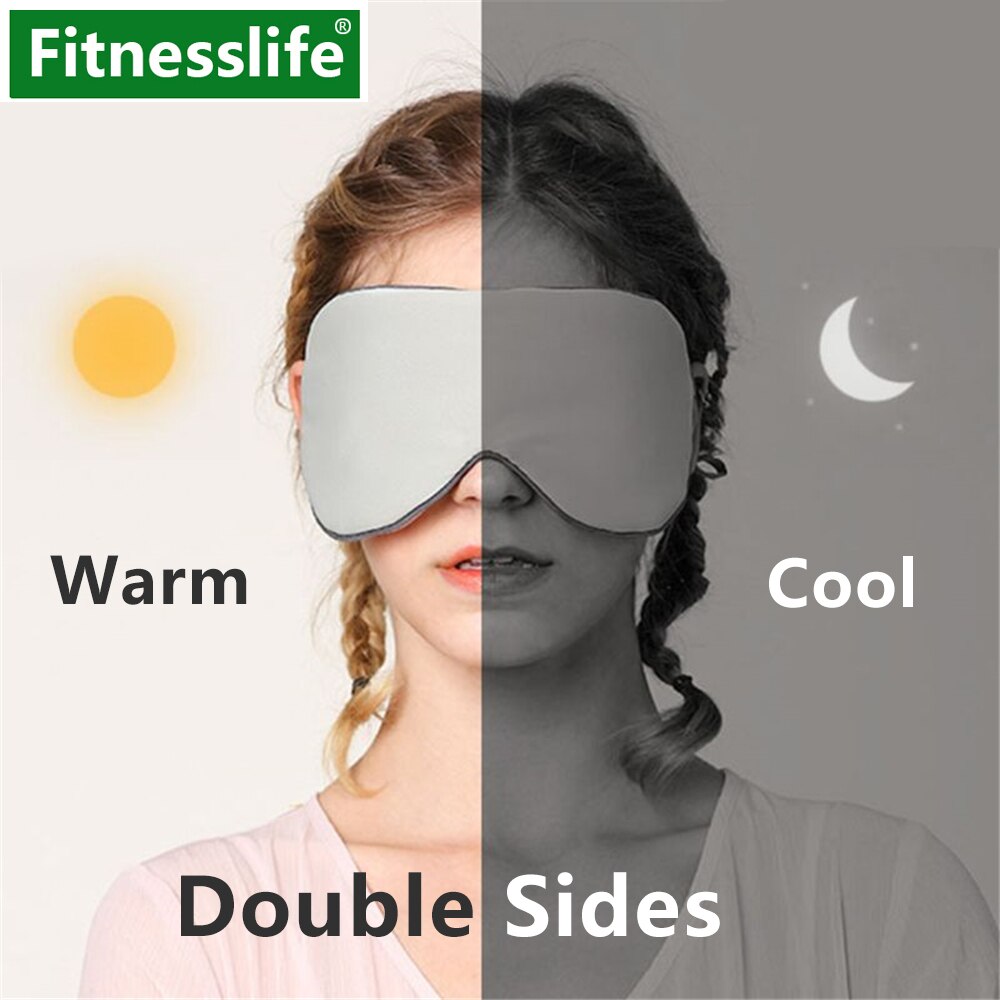 Sleeping Eye Mask for Sleep Cover Silk Cotton Cool Warm Double Side Travel Rest Eye Patch Band Blindfolds Milk Fiber Mesh Unisex