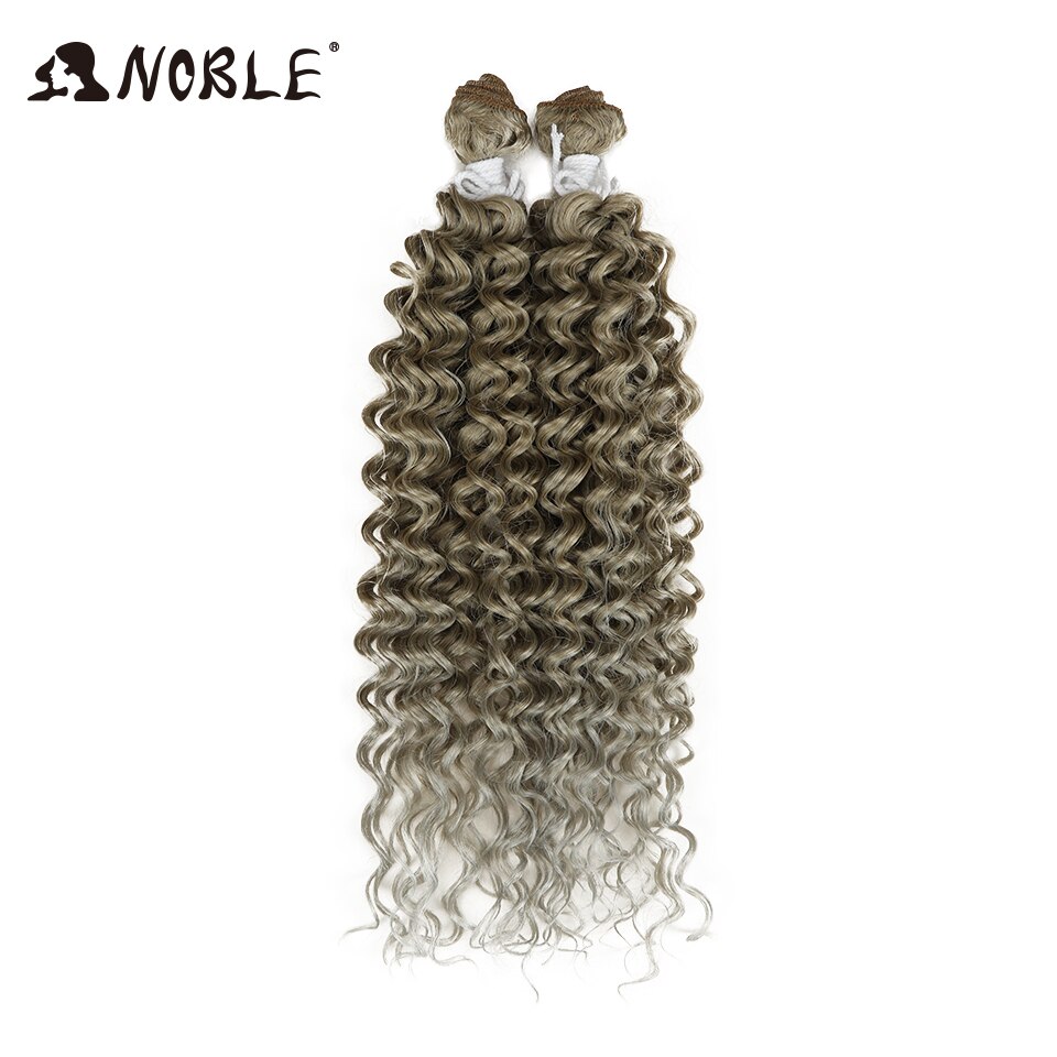 Noble Synthetisch Afro Kinky Krullend Haar Diepe Golf Haar Bundels Extensions Bruin Zachte Super Lang Haar Weave Haar Hittebestendige: T16-60A