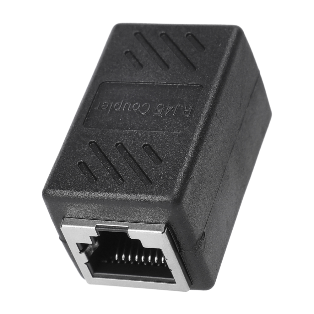 Female To Female RJ45 Ethernet Extender Extension Wire Cord Cable Network Adapters Connector for Internet Coupler Converter: Orange