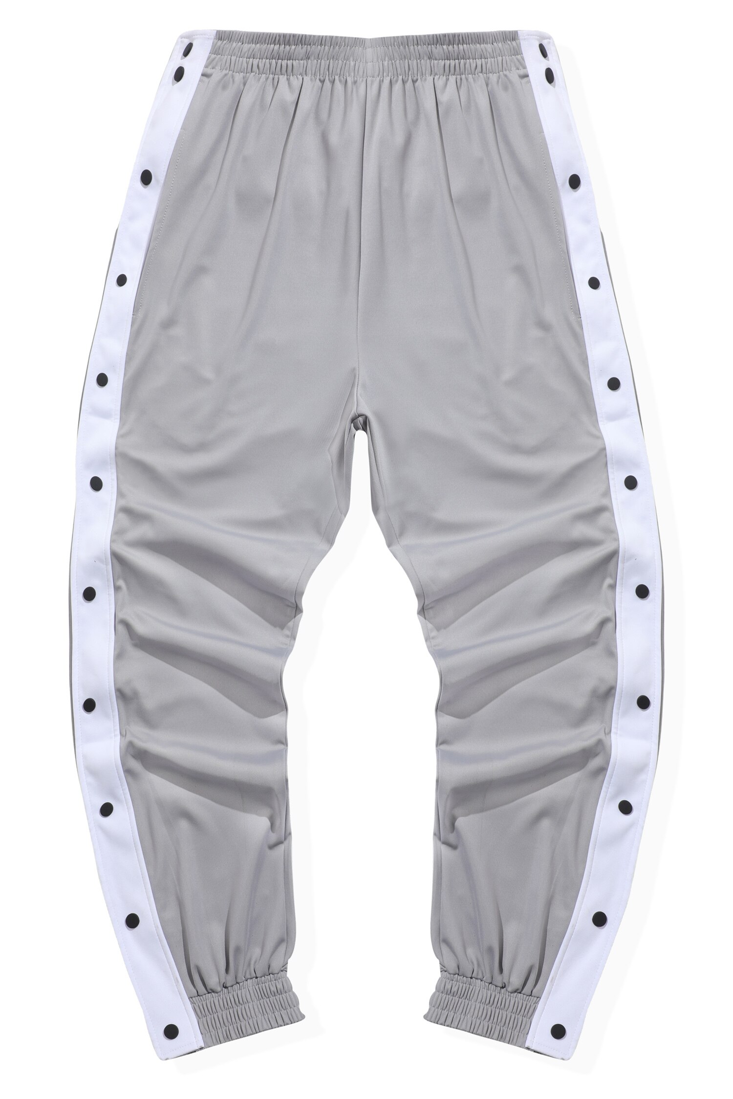 Men's Tear Away Basketball Pants & Shorts Loose Fit Active Workout, Training Tearaway: M / pants grey