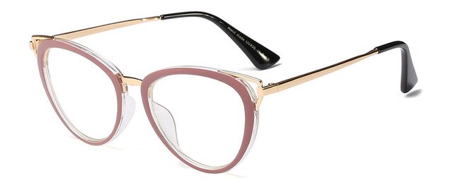 Mixed Colors Cat Eye Eyeglasses Frame Women Retro Myopia Glasses for Female Optical Prescription Eyewear: 4