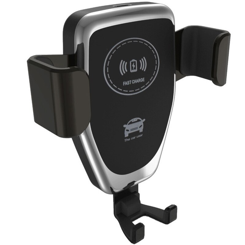 Trådløs oplader til iphone  se  10w qi trådløs billader telefonholder induktiv oplader til iphone 11 pro xs max xr xiaomi: Tyngdekraft sort