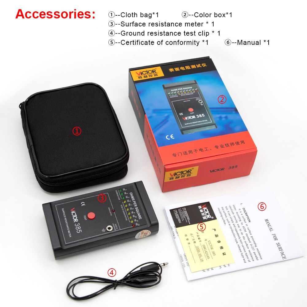 Surface Resistance Resistivity Lcr Meter Instrument Anti-static Insulation Electrostatic Static Electricity Tester ESD Component