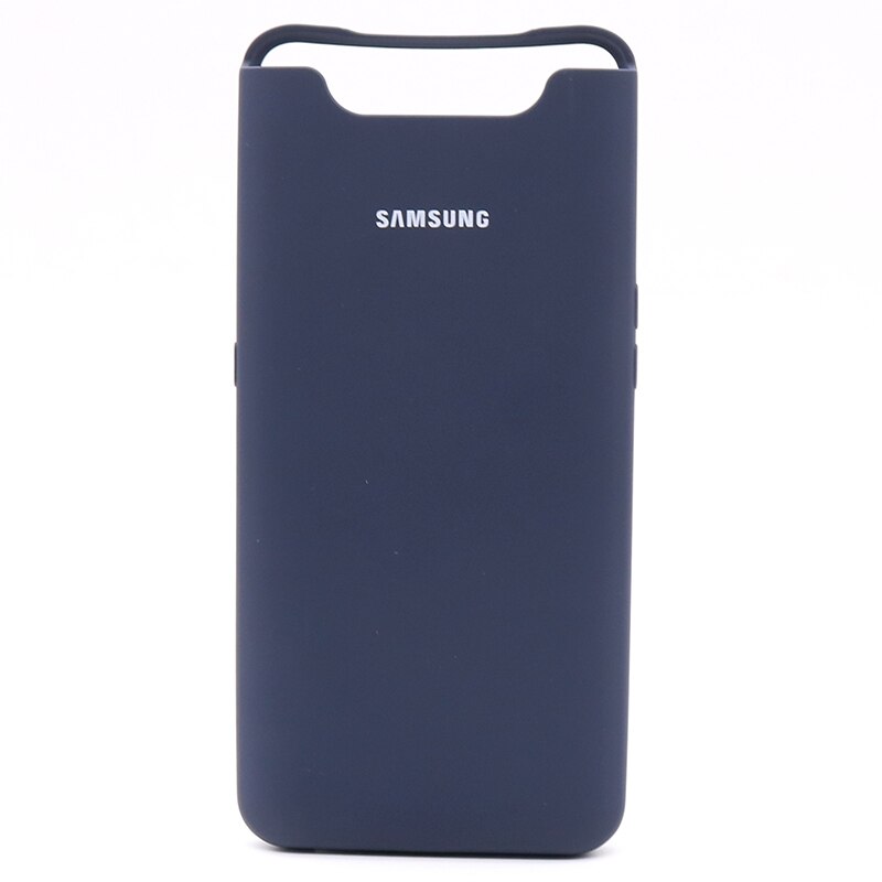 Samsung galaxy A80 A90 cubierta de silicona sedoso suave acabado líquido de silicona funda de carcasa para Galaxy A80 A90: for galaxy A80 / Dark blue