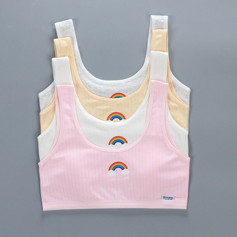Girls Bra Cotton Tops Sports Bras Without Bones School Students Underwear Teens Crop Top 12 Years Old Clothes For Teenagers