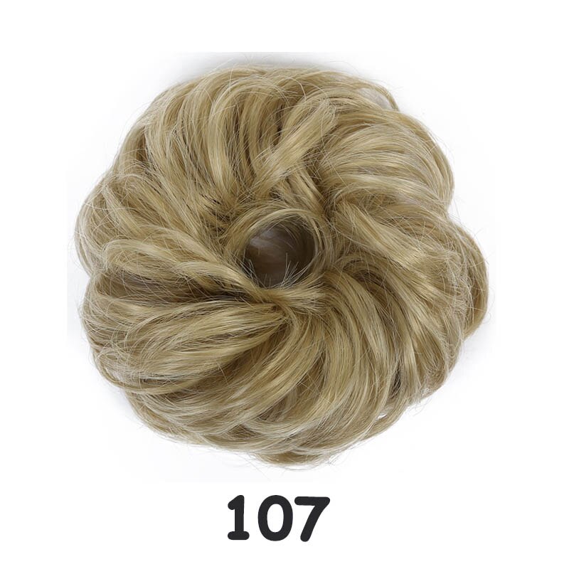 Xuanguang lockig bulle bär gummiband syntetisk peruk syntetisk bulle munk peruk chignon: 107