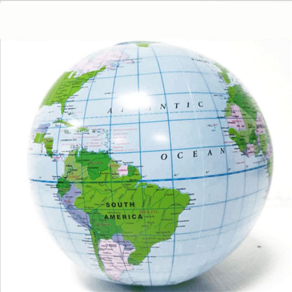 28Cm Opblaasbare Pvc Wereldbol Earth Kaart Leren Onderwijs Geografie Speelgoed Kaart Ballon Strand Bal Strand Halloween