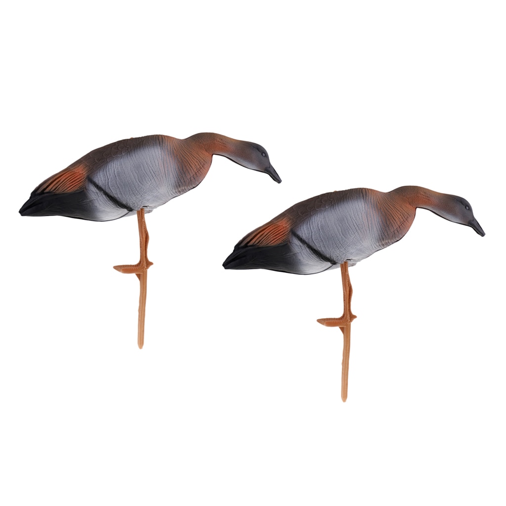 Set Of 2 Goose Decoys Life Size Collapsible Garden... – Grandado