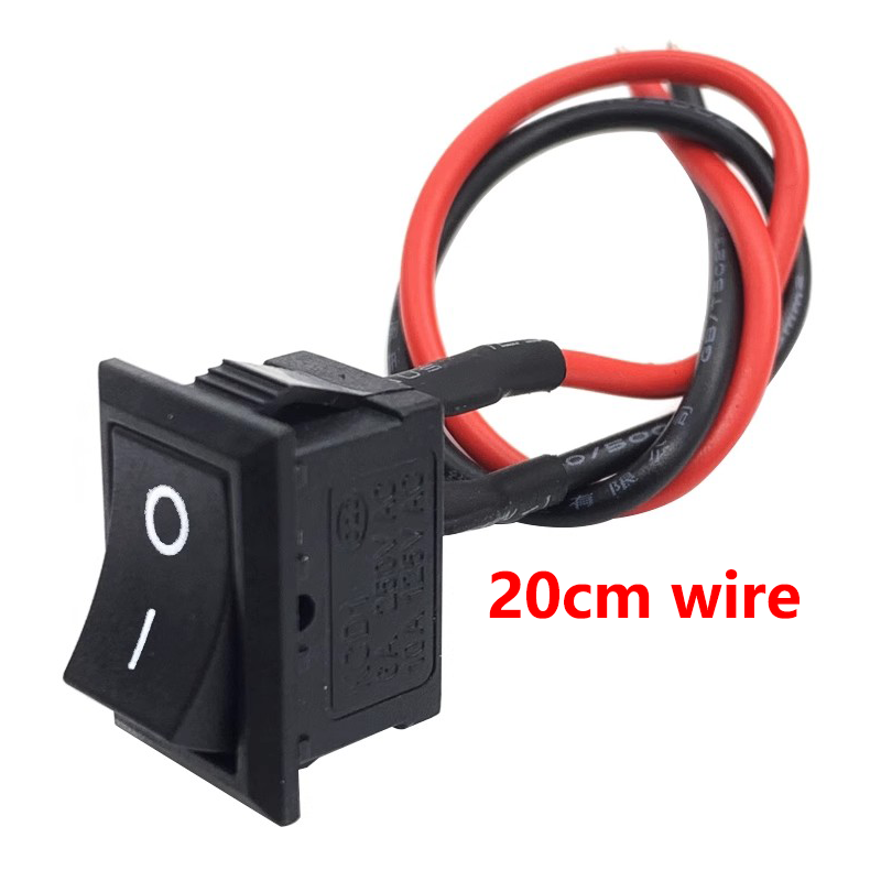 5 pezzi mini interruttore a bilanciere 12 volt in poi spento interruttore a levetta con filo 6A/250V 10A/125V interruttori elettrici per applicazione fai da te: Blu
