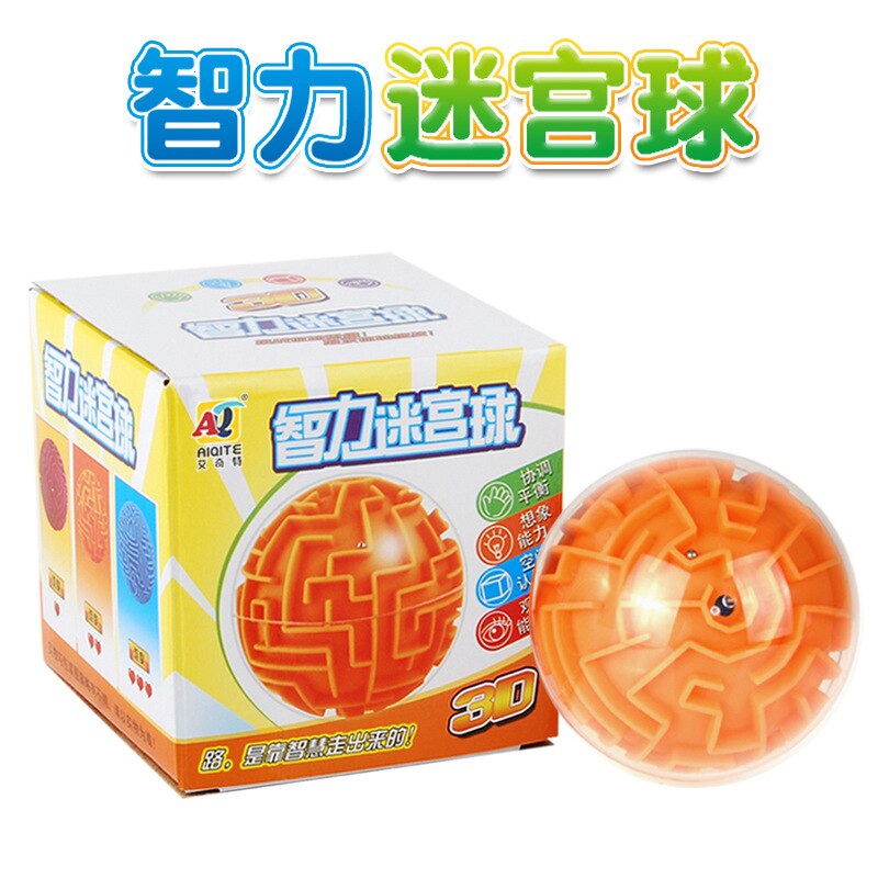 1 pcs Magische Intelligentie 3D Doolhof Bal Creatieve Puzzel Magische Kubus Speelgoed Ballen DIY Kinderen Spel Puzzel Speelgoed: Medium
