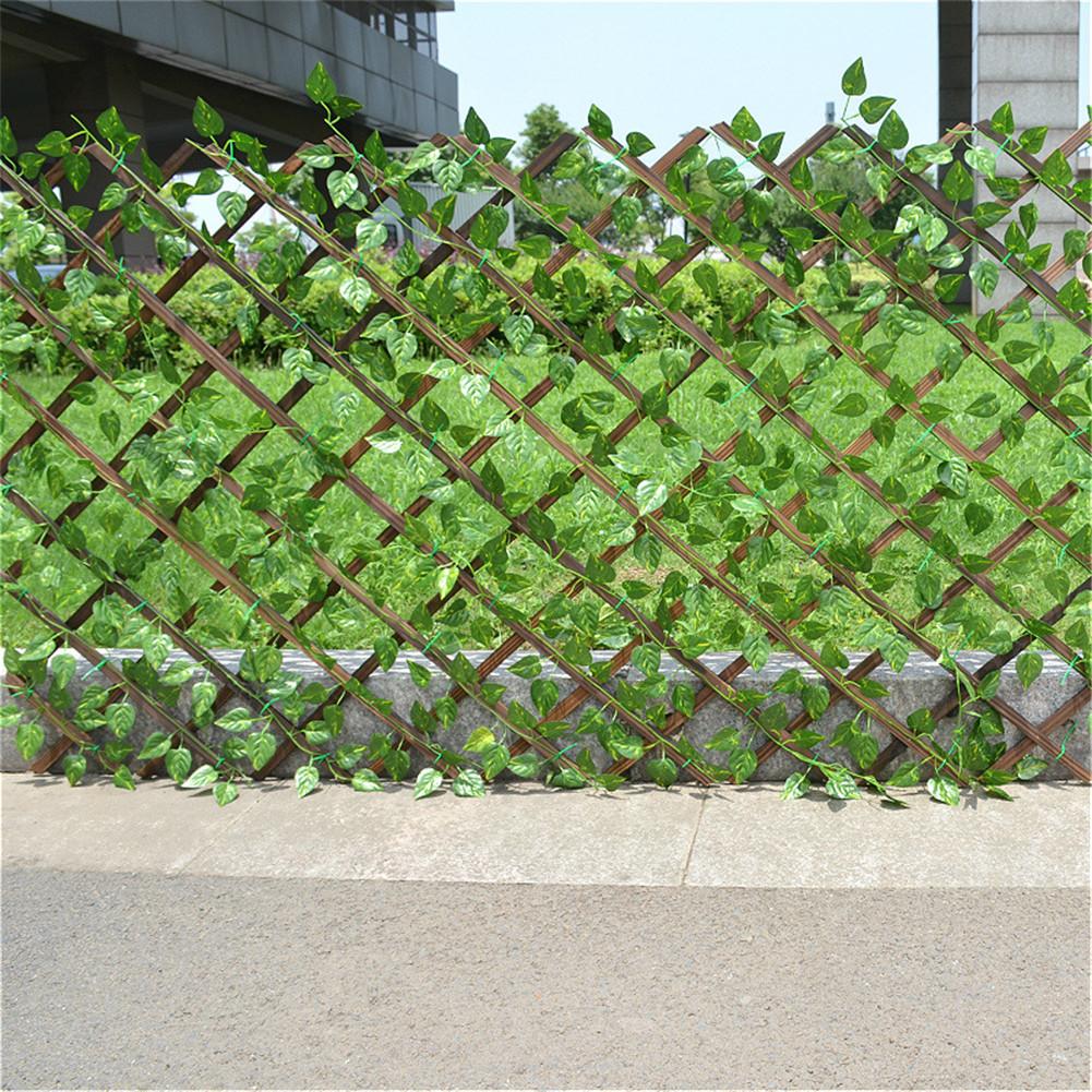 Retractable Wooden Fence Extendable Instant Fence Outdoor Wooden Fence Garden Balcony Vine Frame Wedding Props Decoration