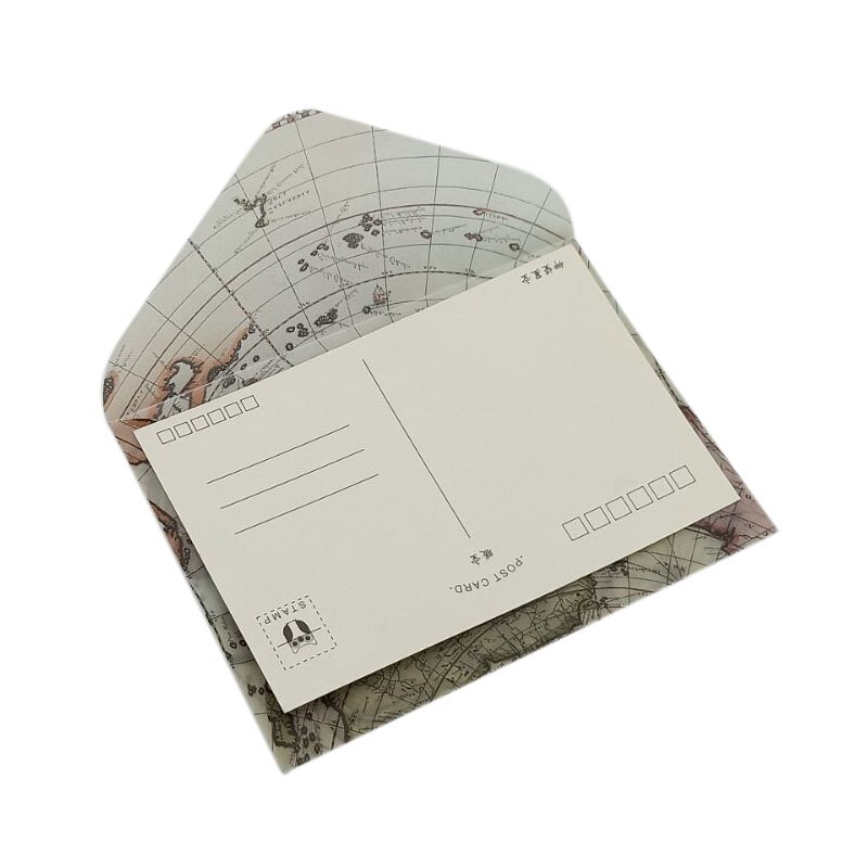 Sobres de papel de ácido sulfurico Vintage, mapa de globo postal, carta de invitación, tarjeta de papel, tarjetas de felicitación, 10 unids/lote