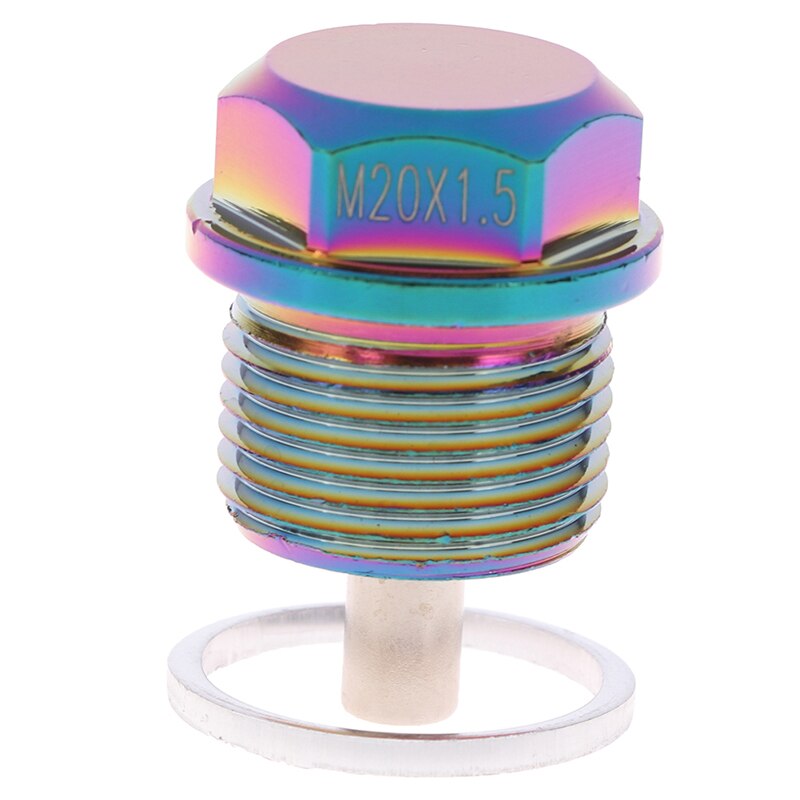 1PC Oil Drain Plug Bolt Chrome Aluminium Alloy Magnetic Oil Drain Bolt Oil Sump drain plug nut Oil Drain Plug M12 M14 M16 M20