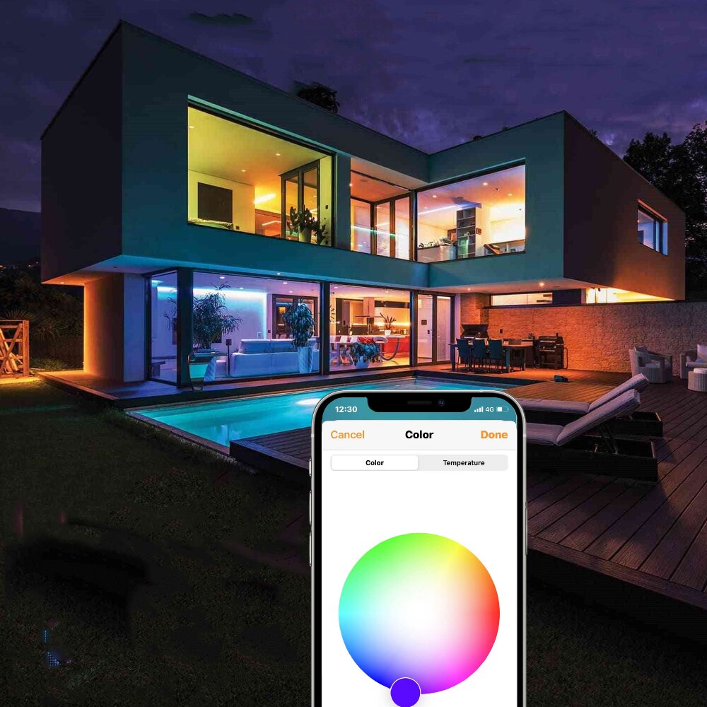 ATHOM Homekit-bombilla inteligente WIFi regulable, 4,5 W, RGBCW, GU10
