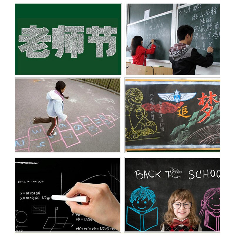 20pcs Mixed Colour White Chalk Sticks Kids Playground School Art Learning Chalk Sticks EM88