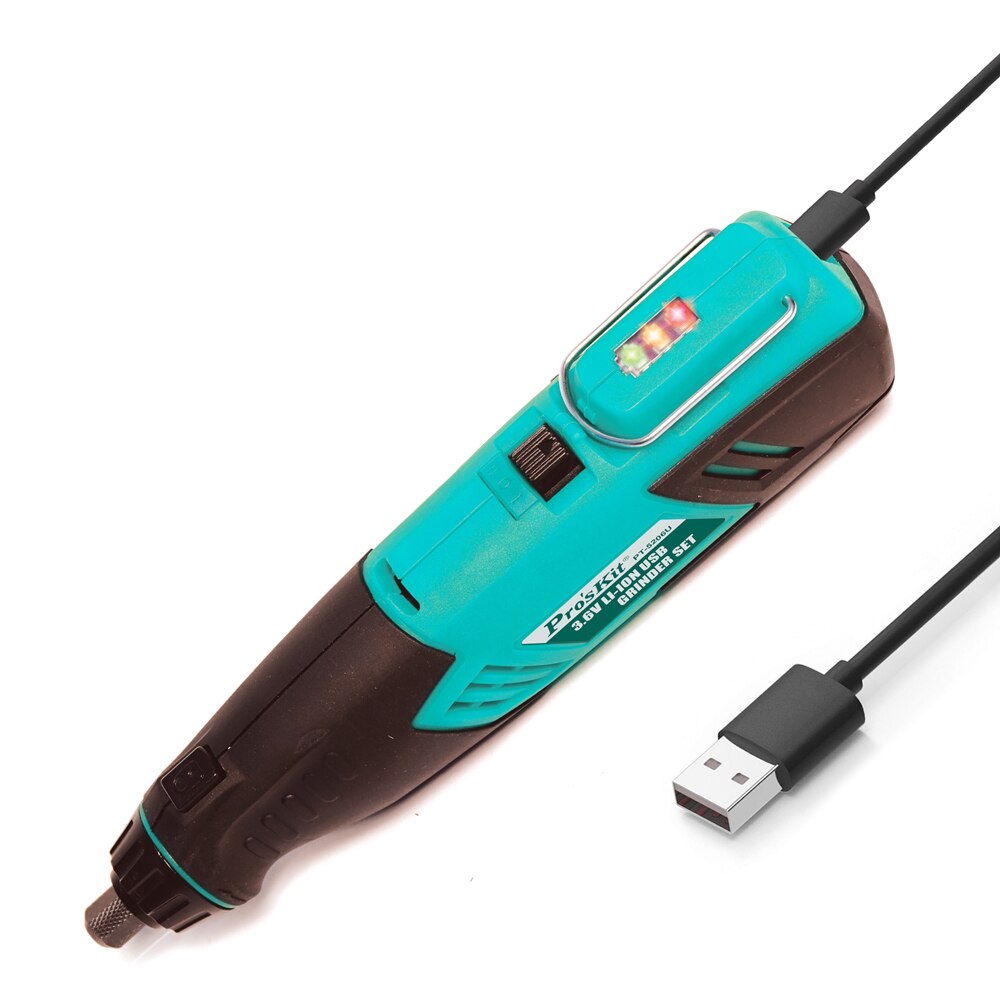 Pro&#39;sKit USB Grinder Set PT-5206U 3.6V Li-ion Electric Screwdriver Drilling, Polishing, Cutting Engraving Grinding Machine Kit