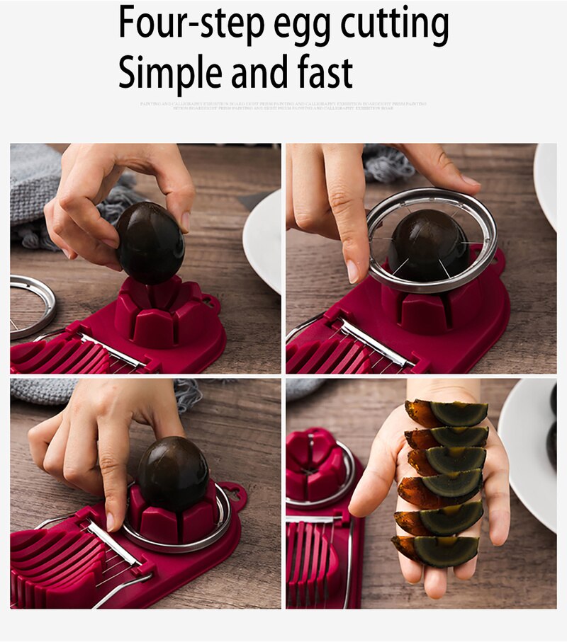 1Pcs Multifunctionele Ei Snijder Ei Sectioner Cutter Mold Rvs Bloemvorm Boterhamworst Cutter Keuken Gadgets