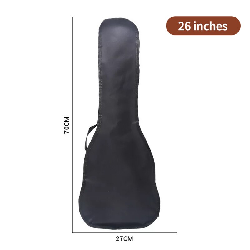 21/23/26 Inch Ukulele Gitaar Zakken Eenvoudige Enkele Schouderriem Guitar Case Black Ukulele Cover XA262M: 26inch