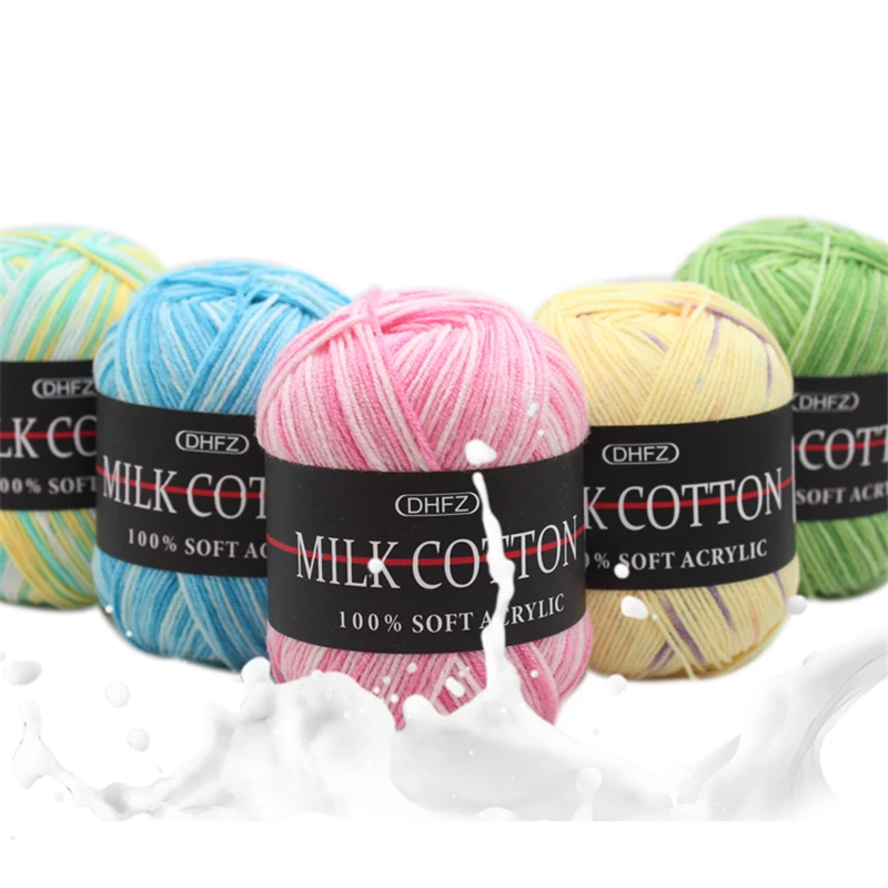 2pcs Yarn for Crochet Tshirt Yarn Fil De Coton Pour Le Crochet Colorful Fancy Yarn Tufting Lana