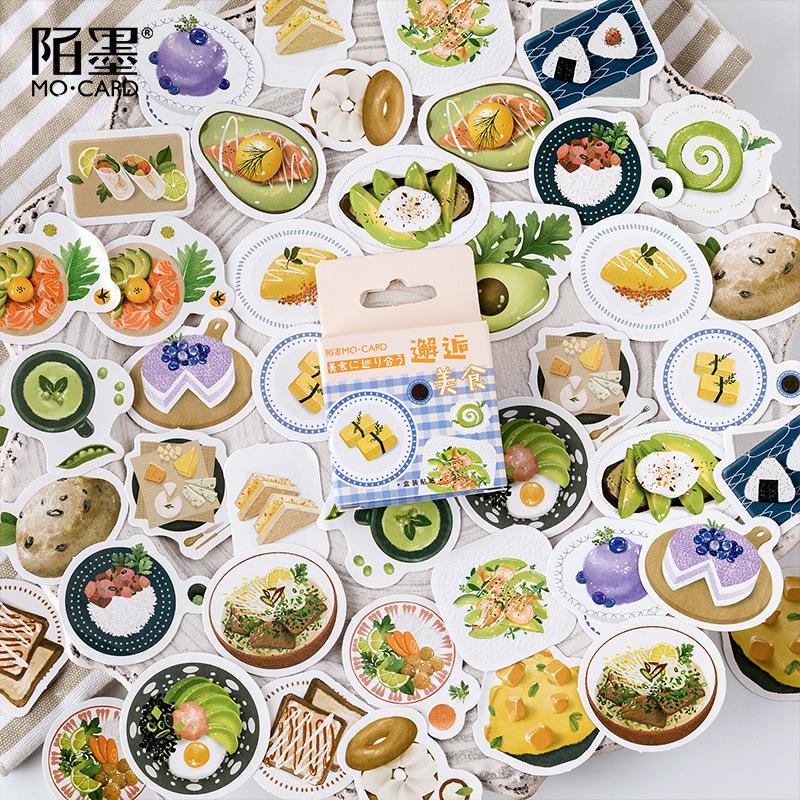 45pcs/lot Enjoy Yummy Food Cute Paper Sticker Decoration Stickers Diy Planner Diary Scrapbooking Label Sticker Kawaii Stationery: Default Title