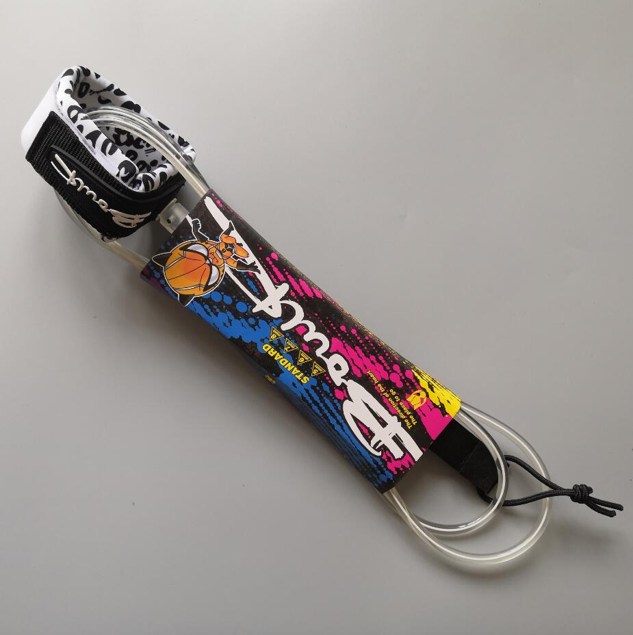 8 ft surf rope outdoor water ski surfboard foot rope TPU outdoor water sports straight rope foot leash rope: white