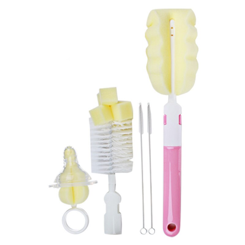 Juego de brochas de nailon para limpieza de biberones, 5 uds.