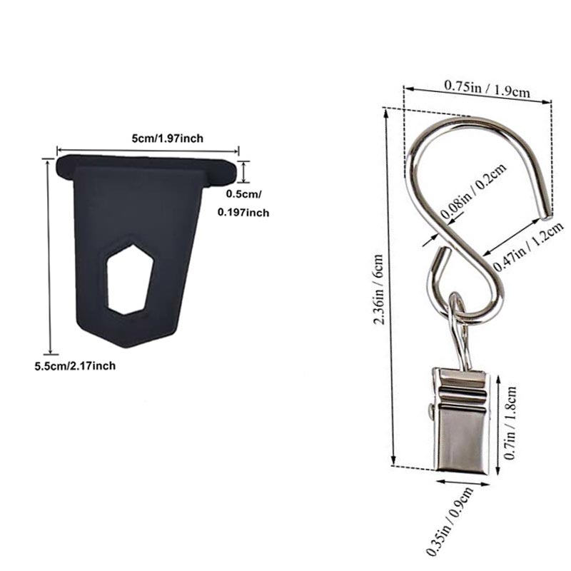 Caravan Awning Hanger Holder RV Camper Awing S Hook Clips For Caravan Camper Awning Motorhome Tarp Clamp Tent Canopy Clip