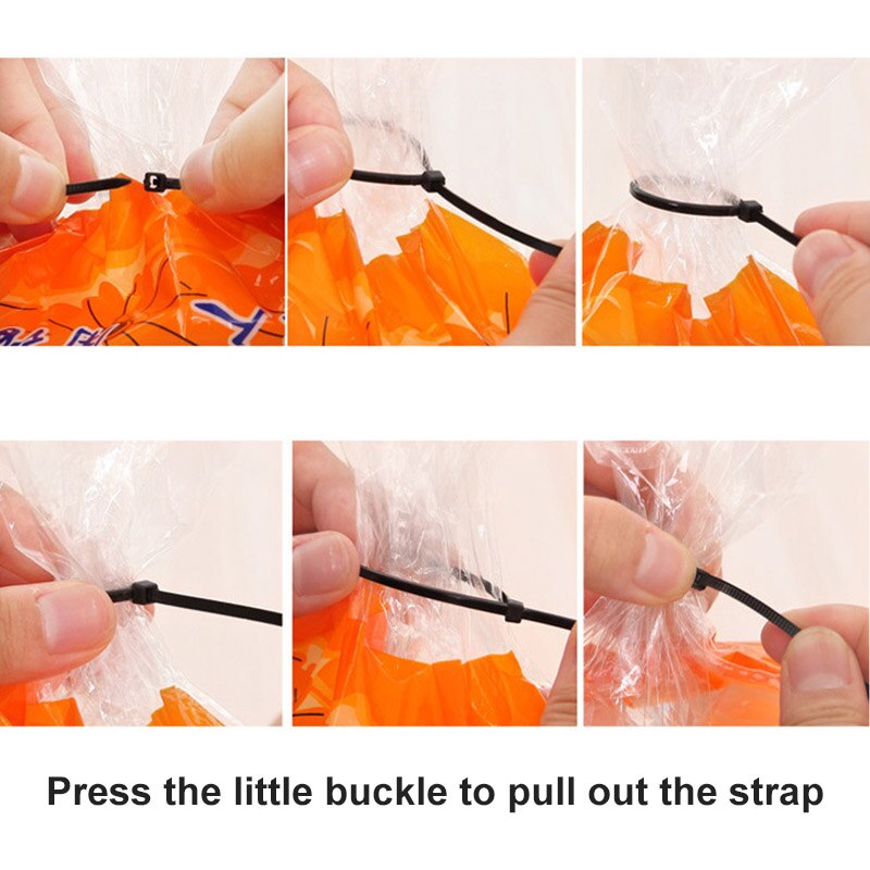 100pcs Reusable Nylon Plastic Cable Ties Wire Zip Tie Strap Self-locking Wraps Industrial Supply Fasteners & Hardware Cable