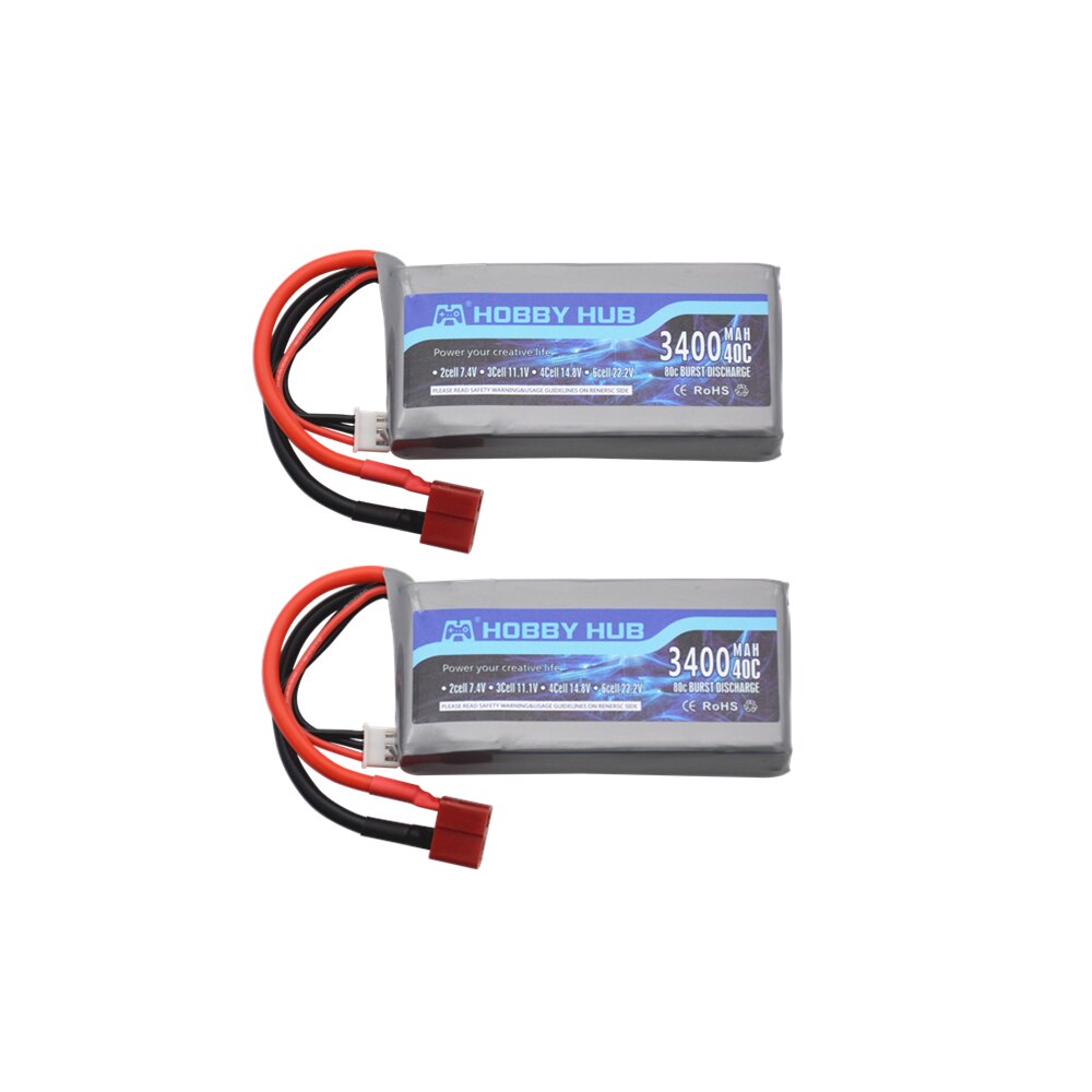 Batería Lipo de 7,4 v y 3400mah para Wltoys 12428 12423, vehículo RC de cuatro ruedas, coche de control remoto, batería de 1500mAH, 7,4 v, 03 Q39 Feiyue, pieza de cargador de control remoto: Azul