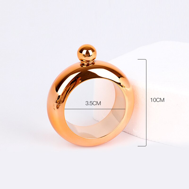 Portable Mini Hip Flask Bangle Bracelet Hip Flask With Funnel Stainless Steel Alcohol Whiskey Metal Hip Flask Pocket Flagon