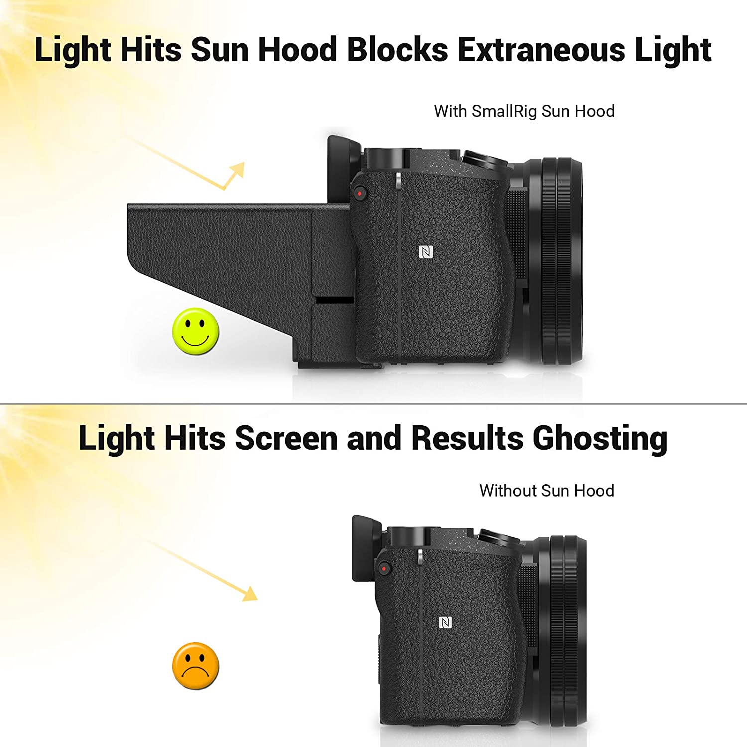 Smallrig Lcd Zon Shield Hood Voor Sony A6000/A6100/A6300/A6400/A6500/A6600 Camera Kooi screen Monitor Zonnekap-2823