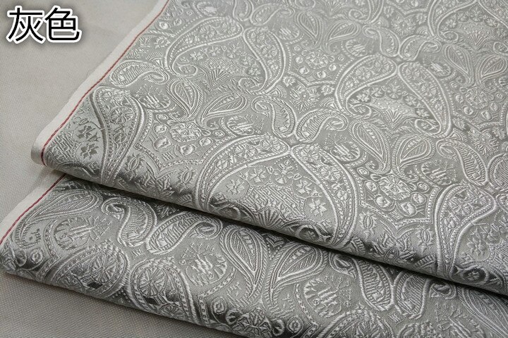 Largeur 29 pouces Bricolage Cos Chinois Robe kimono Damassé Tissu Jacquard Brocart En Soie Imitation Vêtements Tissu Pipa: Gray
